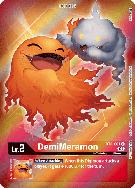 Image of DemiMeramon [BT6-001] (Alternative Art - Box Topper) [Double Diamond]