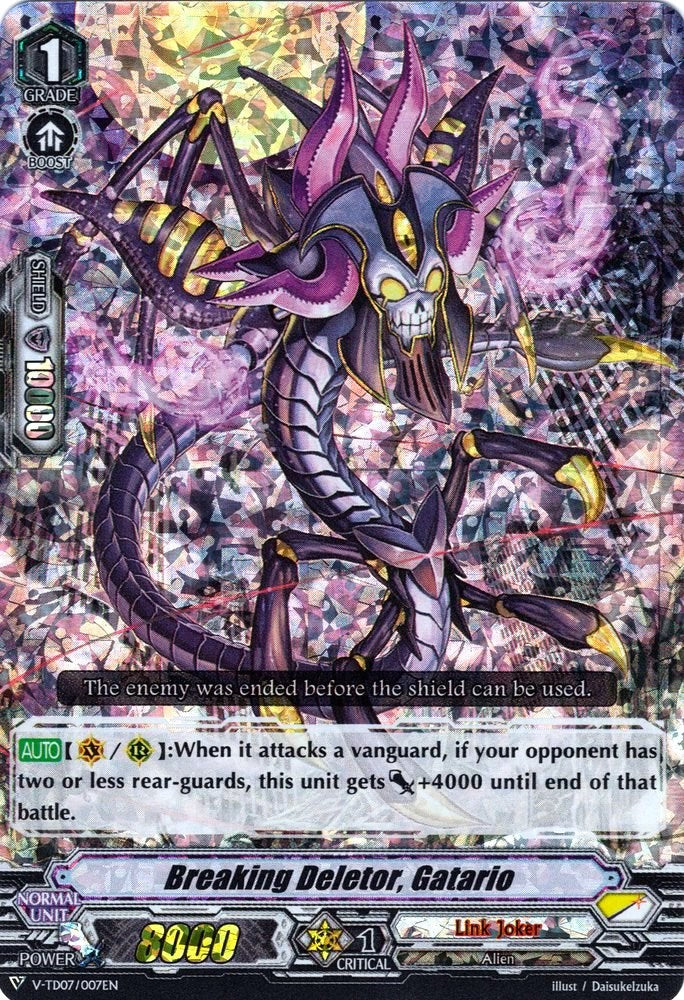 Image of Breaking Deletor, Gatario (Parallel Foil) (V-TD07/007EN) [Kouji Ibuki]
