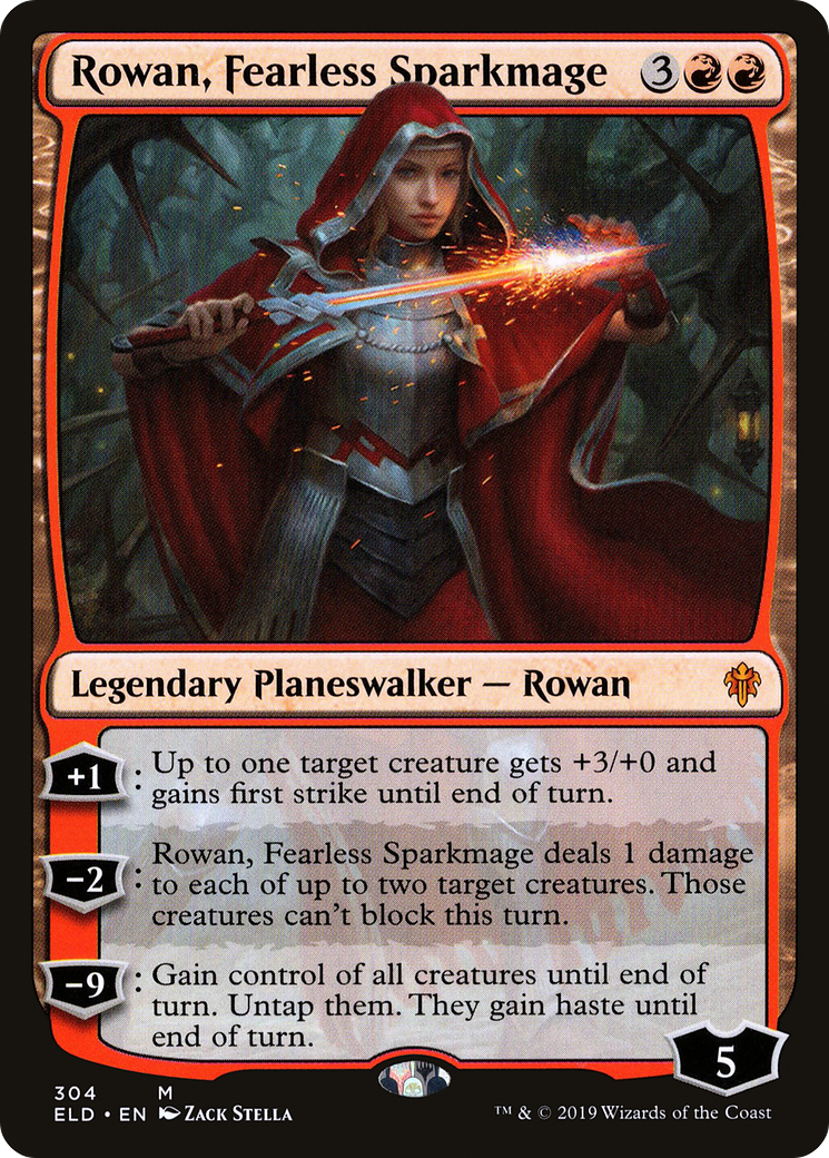 Image of Rowan, Fearless Sparkmage [Throne of Eldraine]