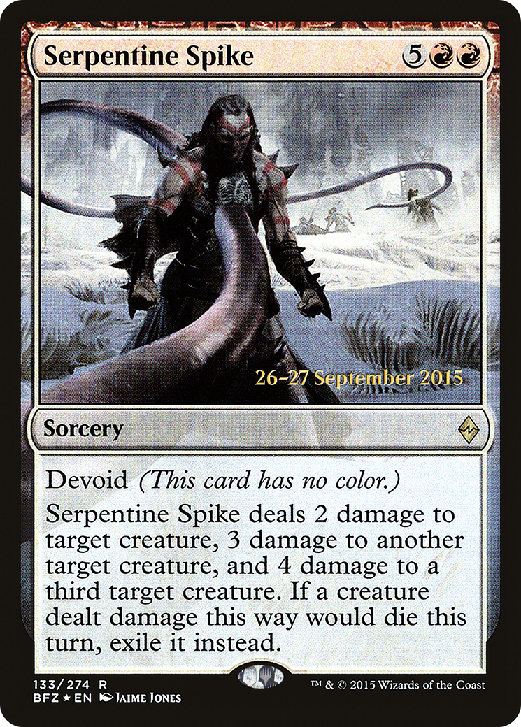 Image of Serpentine Spike [Battle for Zendikar Prerelease Promos]