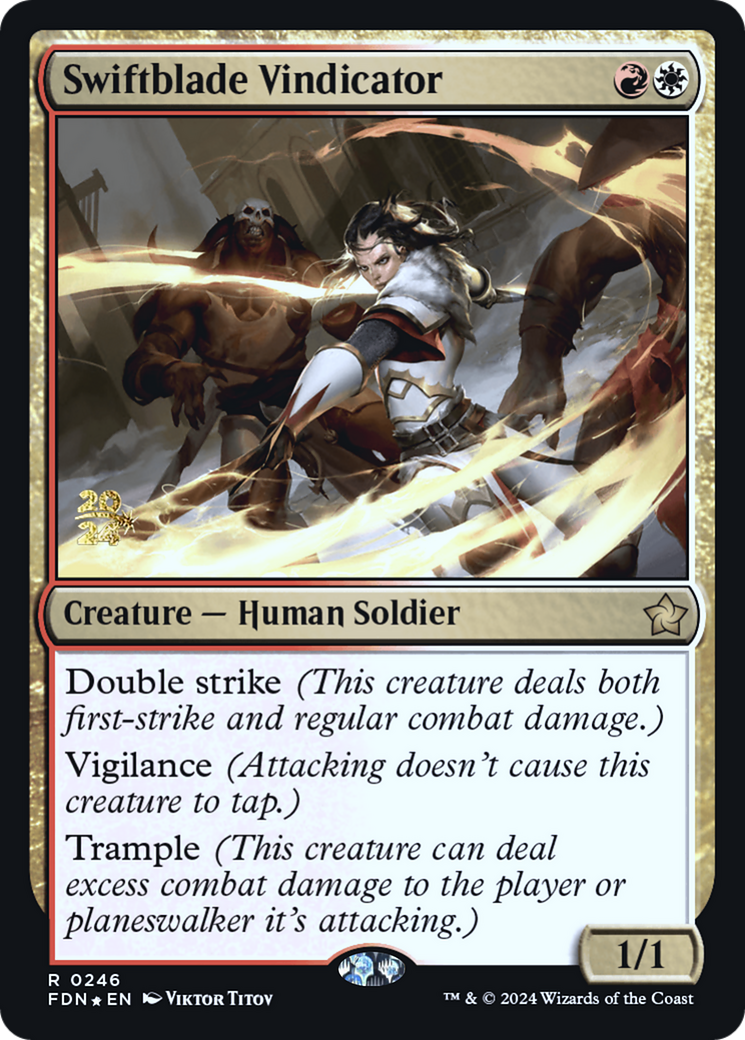 Image of Swiftblade Vindicator [Foundations Prerelease Promos]
