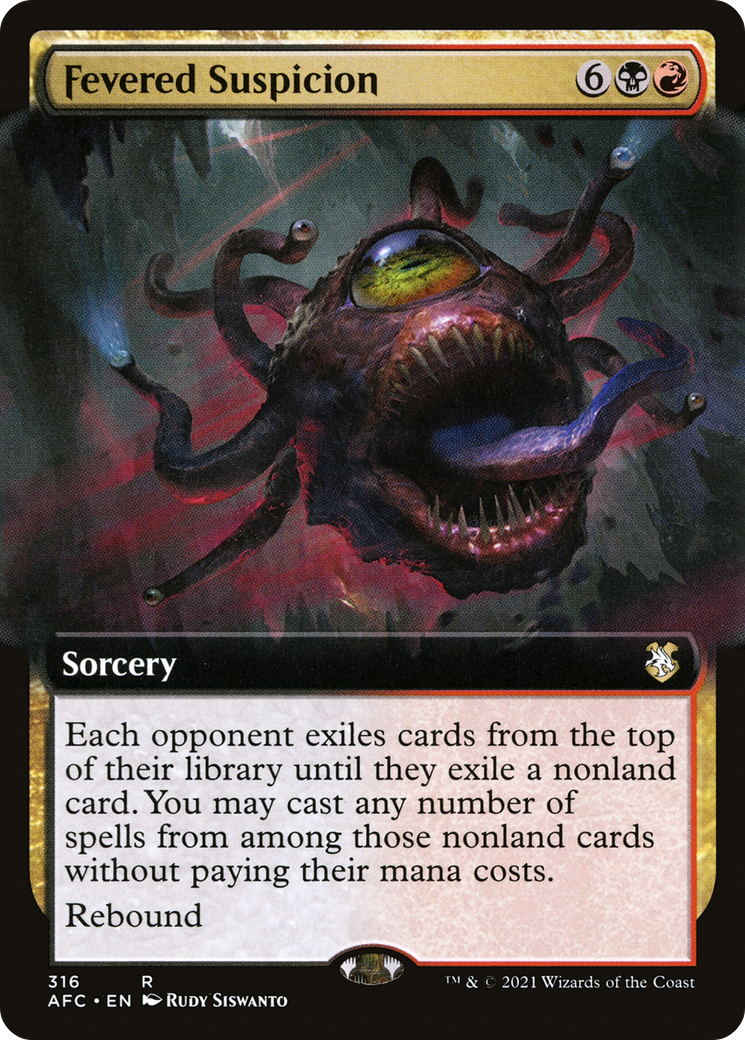 Image of Fevered Suspicion (Extended Art) [Dungeons & Dragons: Adventures in the Forgotten Realms Commander]