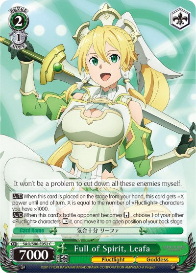 Image of Full of Spirit, Leafa (SAO/S80-E052 C) [Sword Art Online -Alicization- Vol.2]