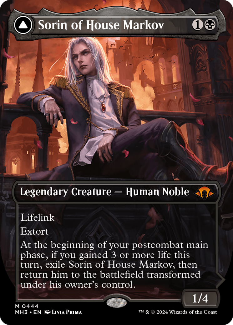 Image of Sorin of House Markov // Sorin, Ravenous Neonate (Borderless) [Modern Horizons 3]