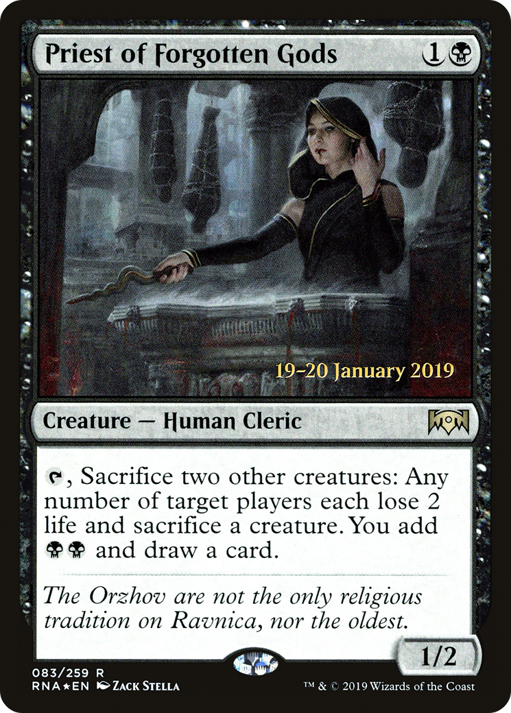Image of Priest of Forgotten Gods [Ravnica Allegiance Prerelease Promos]