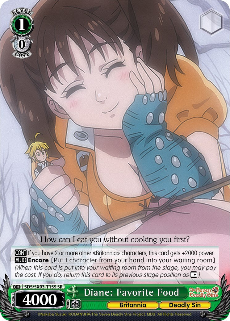 Image of Diane: Favorite Food (SDS/SX03-T15S SR) [The Seven Deadly Sins]