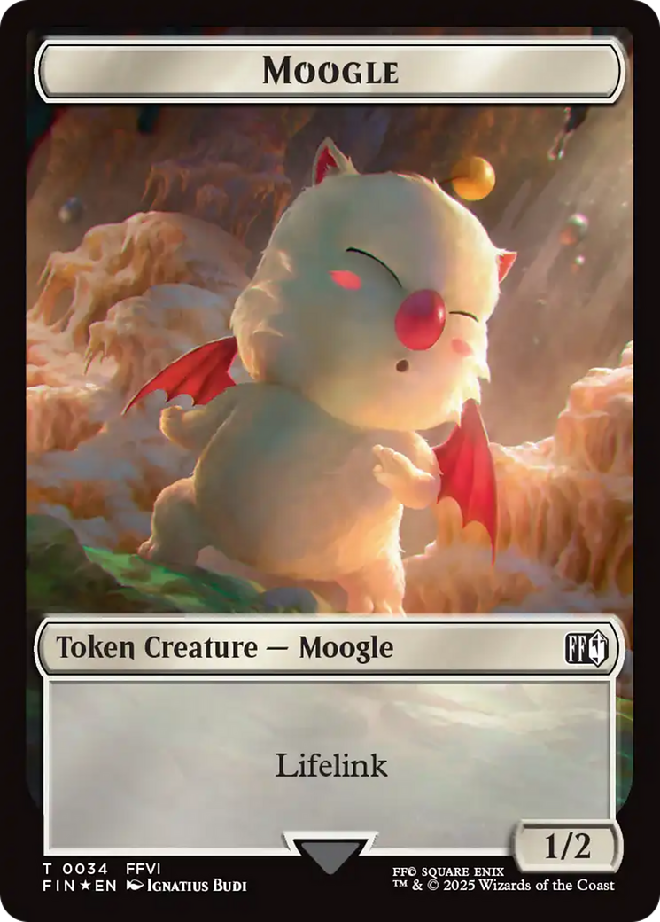 Image of Copy (0025) // Moogle (0034) Double-Sided Token (Surge Foil) [FINAL FANTASY Tokens]