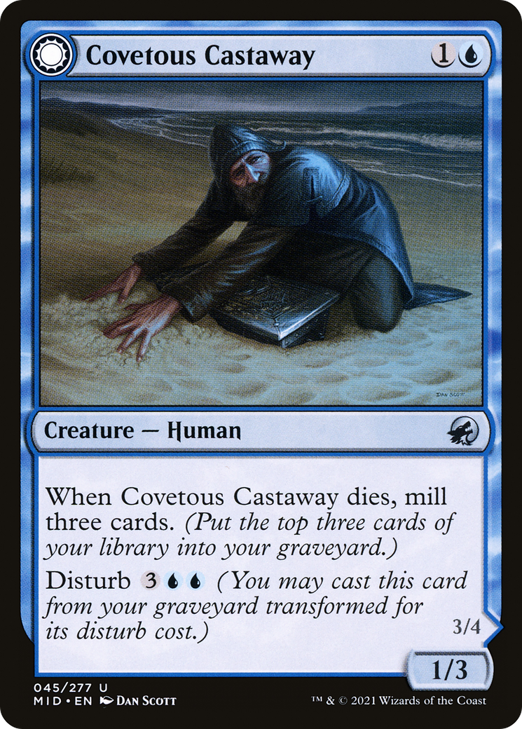 Image of Covetous Castaway // Ghostly Castigator [Innistrad: Midnight Hunt]