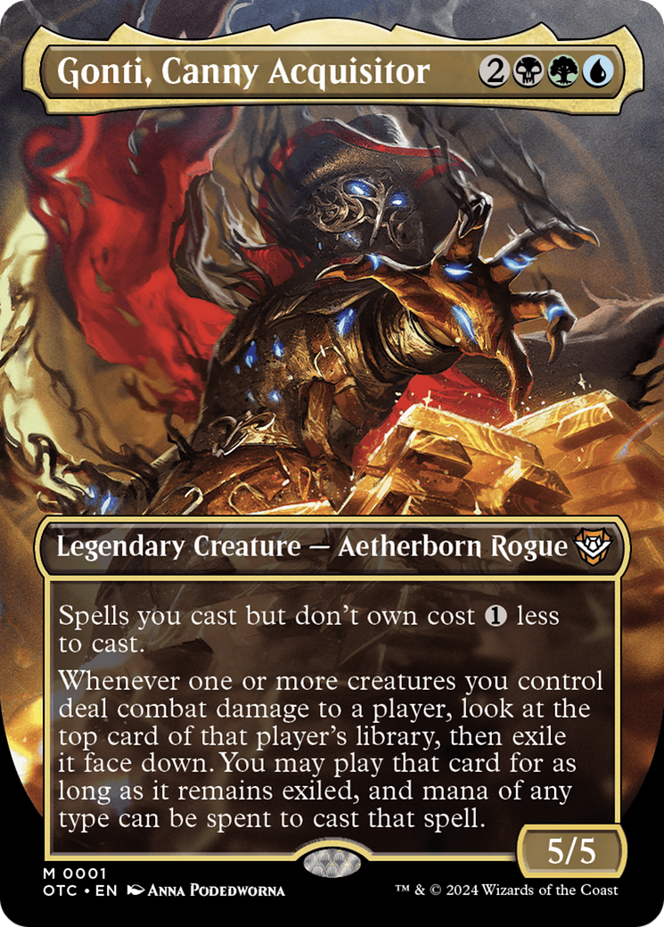 Image of Gonti, Canny Acquisitor (Borderless) [Outlaws of Thunder Junction Commander]