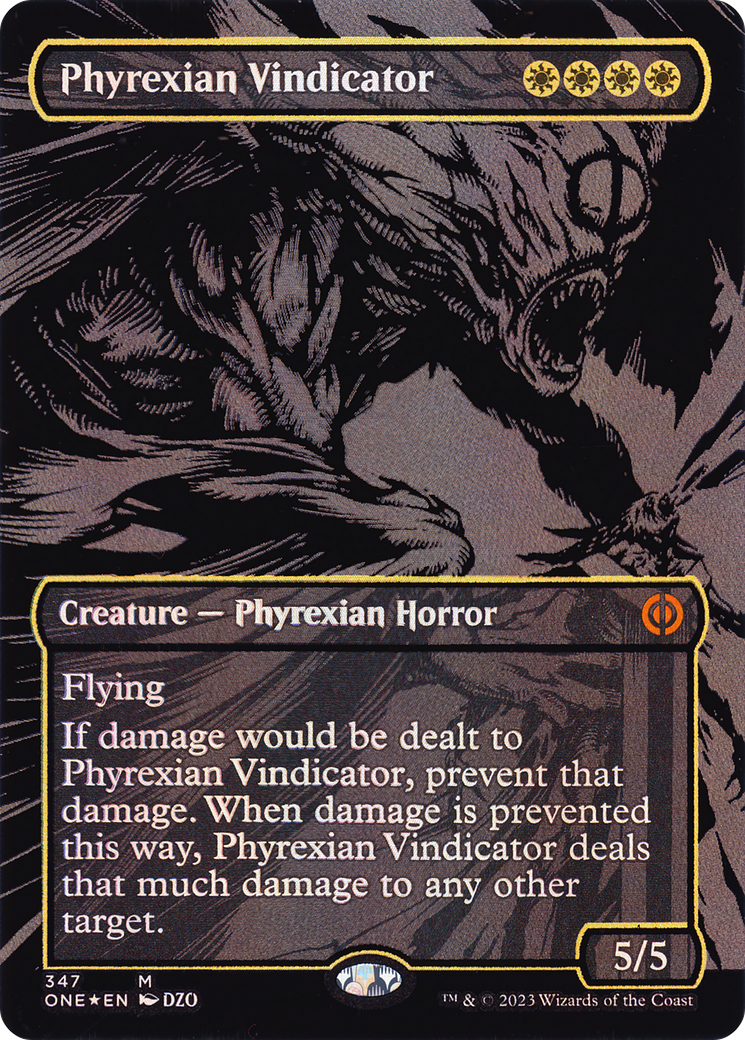 Image of Phyrexian Vindicator (Oil Slick Raised Foil) [Phyrexia: All Will Be One]