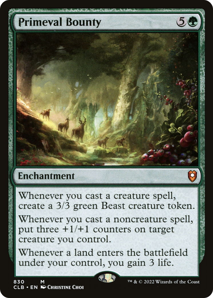 Image of Primeval Bounty [Commander Legends: Battle for Baldur's Gate]