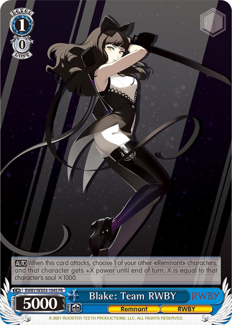 Image of Blake: Team RWBY (RWBY/WX03-104S PR) (Alternate Art) [RWBY]
