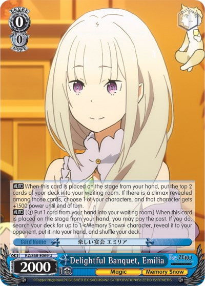 Image of Delightful Banquet, Emilia (RZ/S68-E069 U) [Re:ZERO Memory Snow]