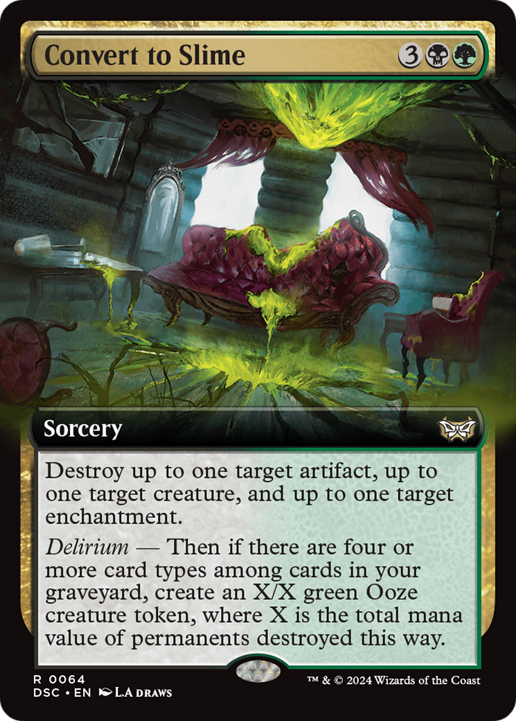 Image of Convert to Slime (Extended Art) [Duskmourn: House of Horror Commander]