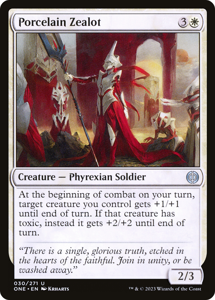 Image of Porcelain Zealot [Phyrexia: All Will Be One]