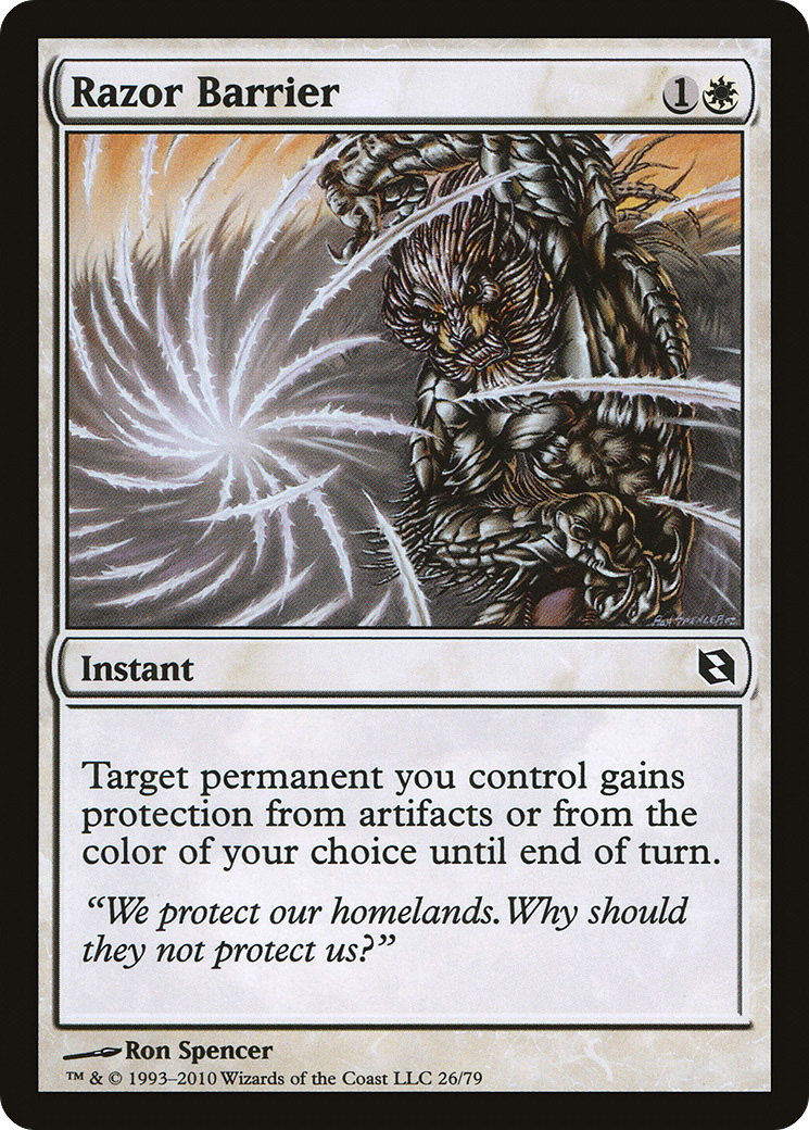 Image of Razor Barrier [Duel Decks: Elspeth vs. Tezzeret]
