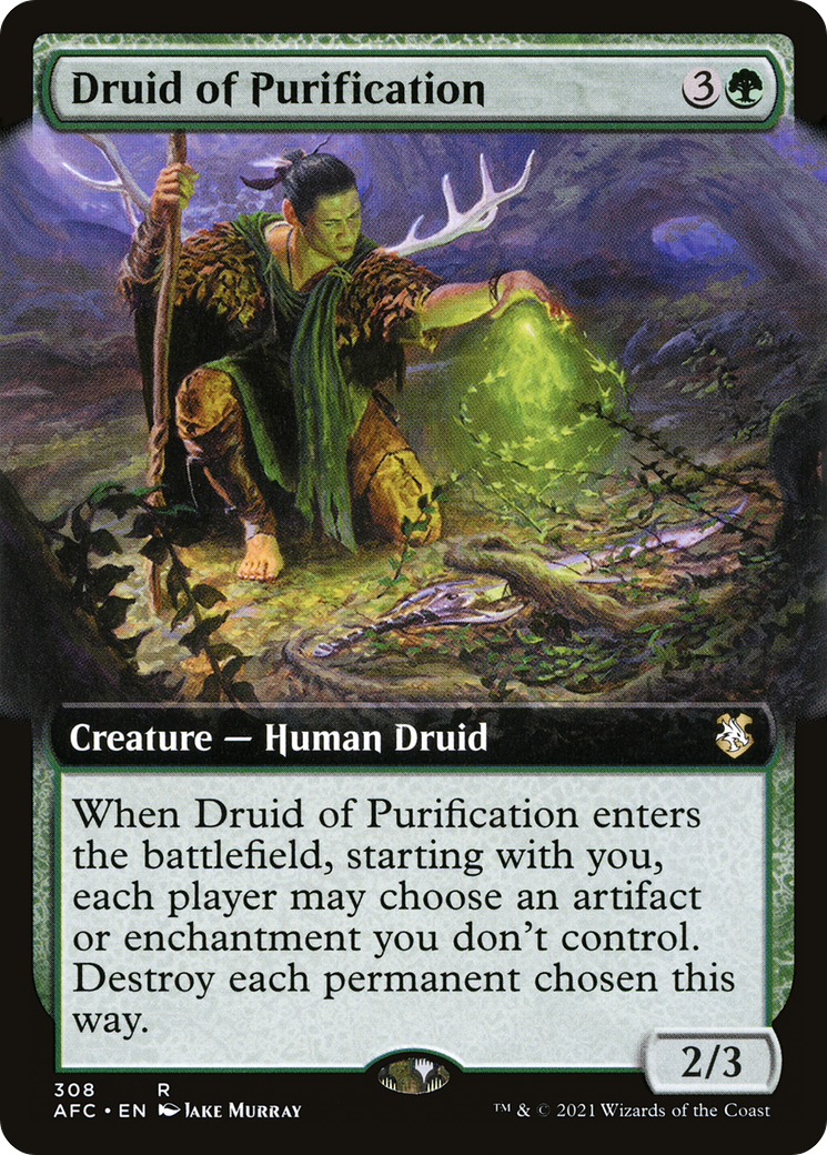 Image of Druid of Purification (Extended Art) [Dungeons & Dragons: Adventures in the Forgotten Realms Commander]