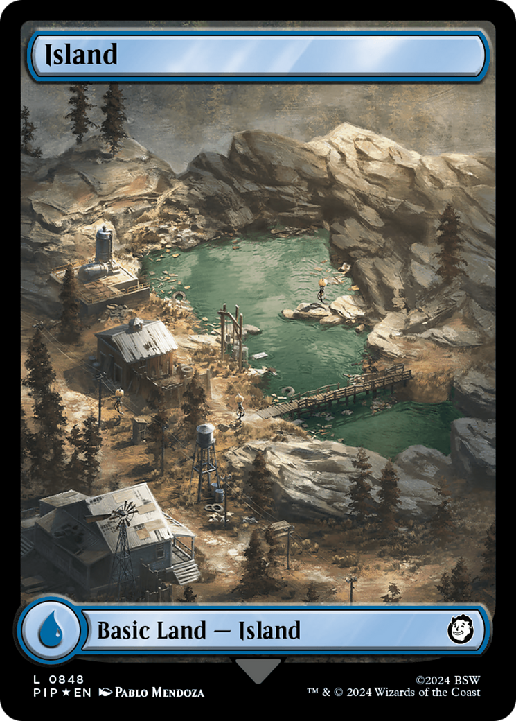 Image of Island (0848) (Surge Foil) [Fallout]