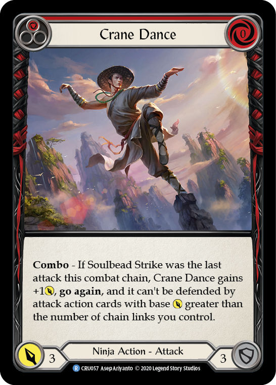 Image of Crane Dance (Red) [CRU057] (Crucible of War)  1st Edition Rainbow Foil