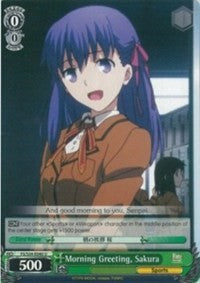 Image of Morning Greeting, Sakura (FS/S34-E040 U) [Fate/Stay Night [Unlimited Blade Works]]
