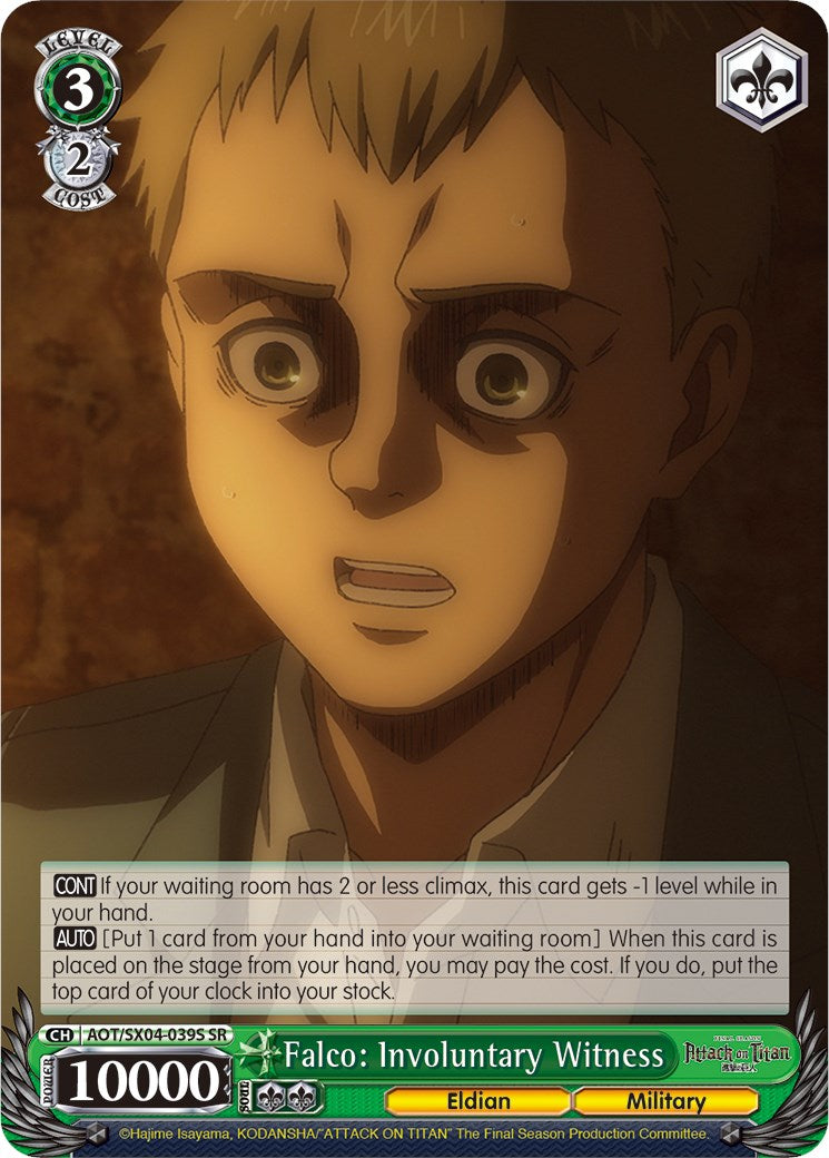 Image of Falco: Involuntary Witness (Foil) [Attack On Titan: Final Season]