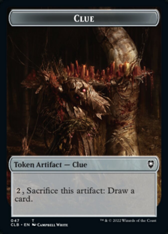 Image of Shapeshifter (022) // Clue Double-Sided Token [Commander Legends: Battle for Baldur's Gate Tokens]
