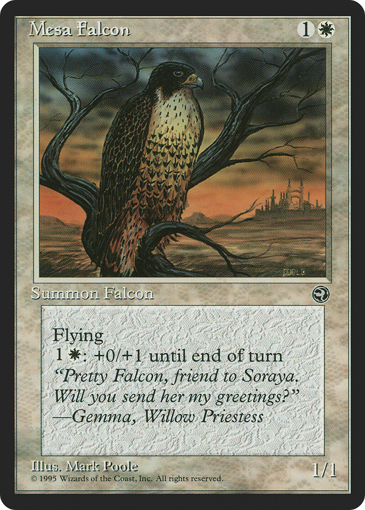 Image of Mesa Falcon (Gulsen Flavor Text) [Homelands]