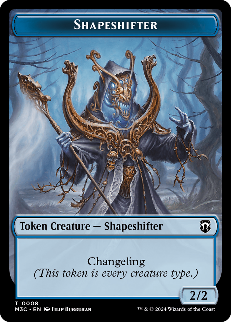 Image of Beast (0010) (Ripple Foil) // Shapeshifter (0008) Double-Sided Token [Modern Horizons 3 Commander Tokens]