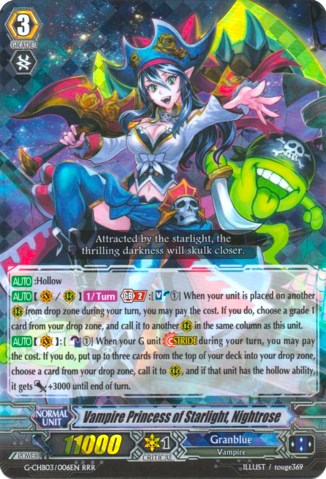Image of Vampire Princess of Starlight, Nightrose (G-CHB03/006EN) [Rummy Labyrinth Under the Moonlight]