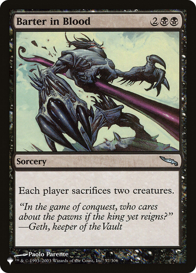 Image of Barter in Blood [The List]