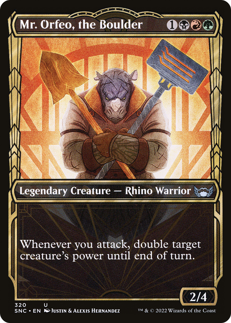 Image of Mr. Orfeo, the Boulder (Showcase Golden Age) [Streets of New Capenna]