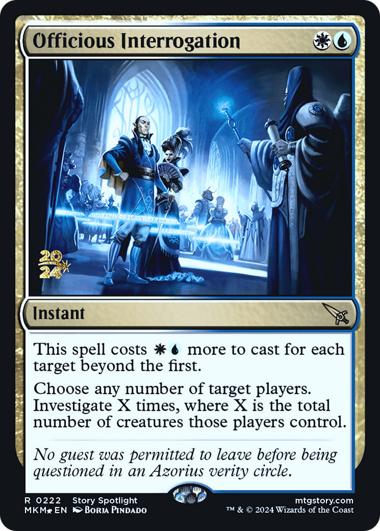 Image of Officious Interrogation [Murders at Karlov Manor Prerelease Promos]