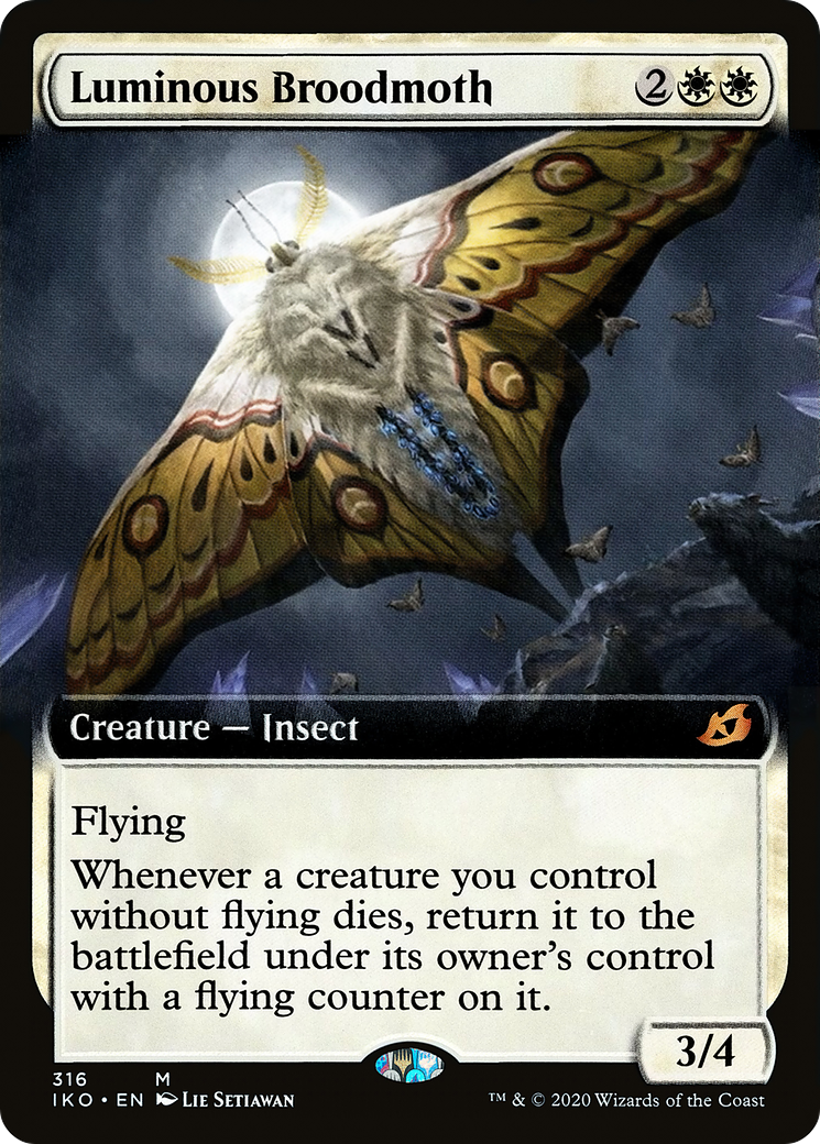 Image of Luminous Broodmoth (Extended Art) (316) [Ikoria: Lair of Behemoths]