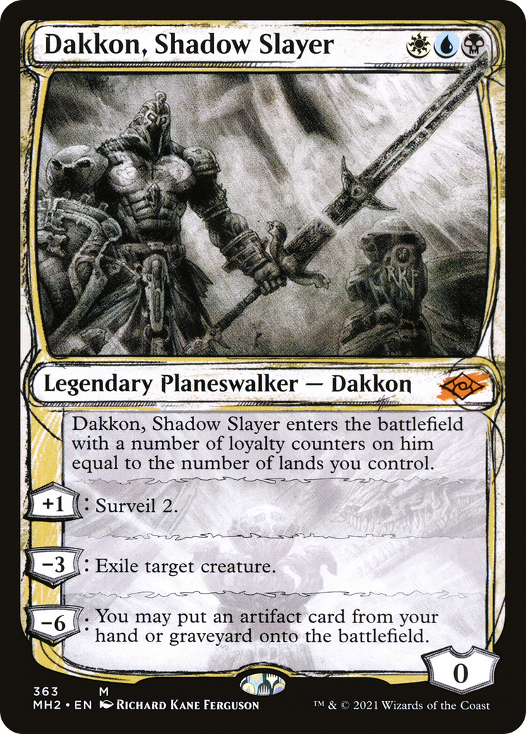 Image of Dakkon, Shadow Slayer (Sketch) [Modern Horizons 2]