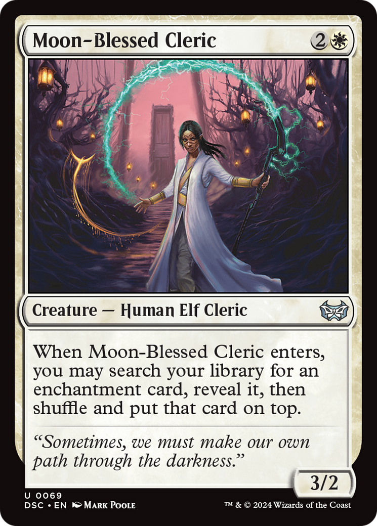 Image of Moon-Blessed Cleric [Duskmourn: House of Horror Commander]