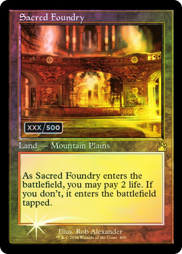 Image of Sacred Foundry (Retro) (Serialized) [Ravnica Remastered]