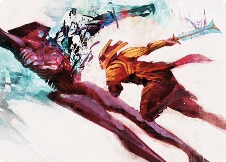 Image of Hexgold Slash Art Card [Phyrexia: All Will Be One Art Series]