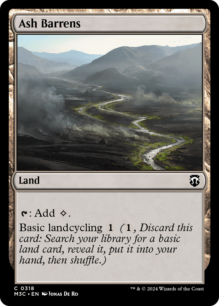 Image of Ash Barrens (Ripple Foil) [Modern Horizons 3 Commander]