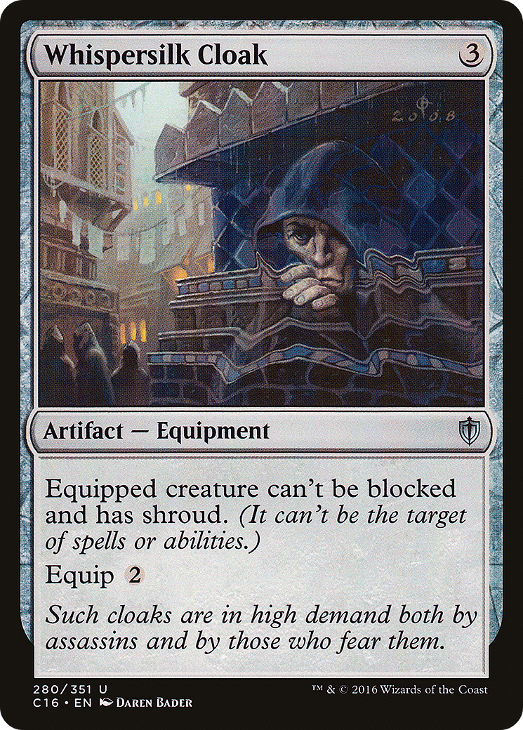 Image of Whispersilk Cloak [Commander 2016]