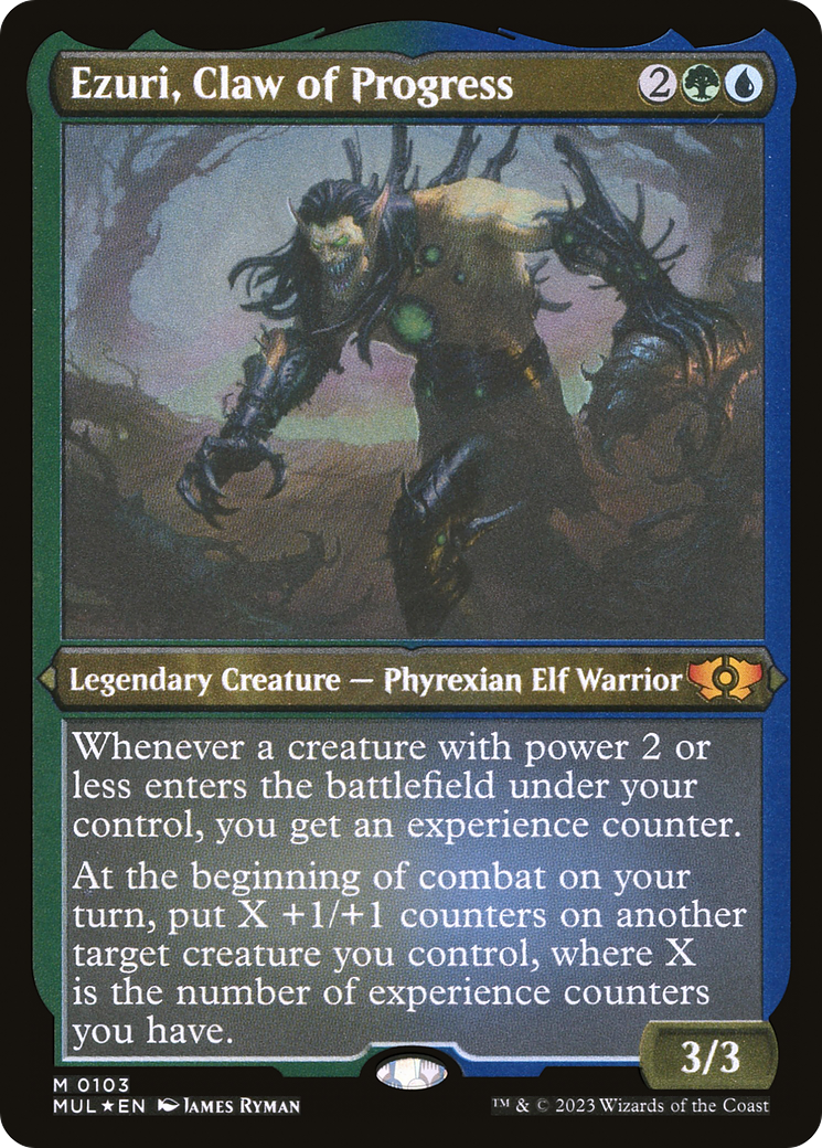Image of Ezuri, Claw of Progress (Foil Etched) [Multiverse Legends]