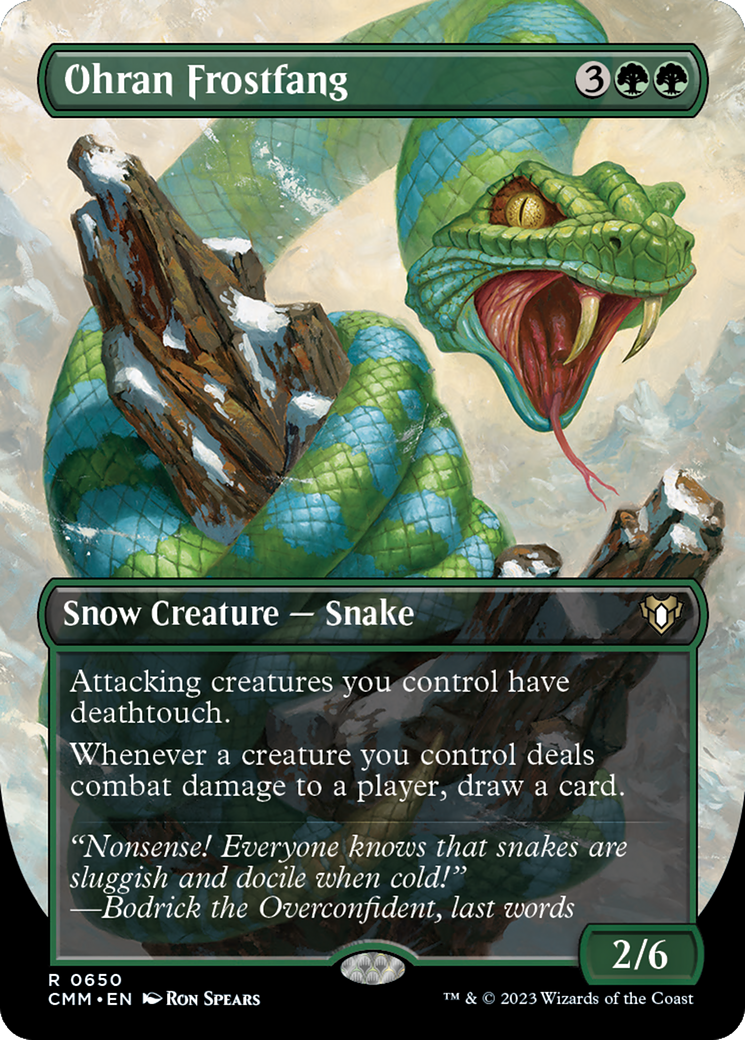 Image of Ohran Frostfang (Borderless Alternate Art) [Commander Masters]