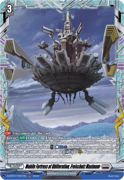Image of Mobile Fortress of Obliteration, Freischutz Maximum (FR) (D-BT07/FR21EN) [Raging Flames Against Emerald Storm]