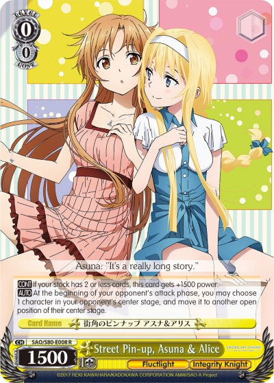 Image of Street Pin-up, Asuna & Alice (SAO/S80-E008 R) [Sword Art Online -Alicization- Vol.2]