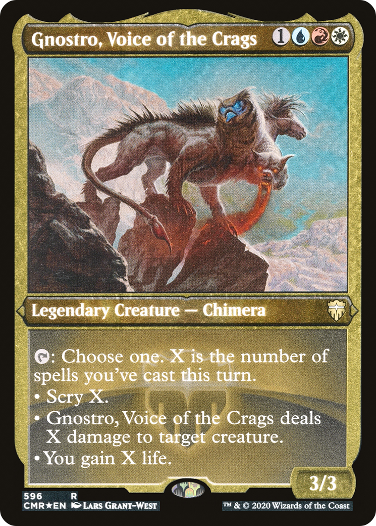 Image of Gnostro, Voice of the Crags (Etched) [Commander Legends]