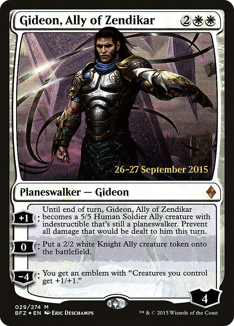 Image of Gideon, Ally of Zendikar [Battle for Zendikar Prerelease Promos]