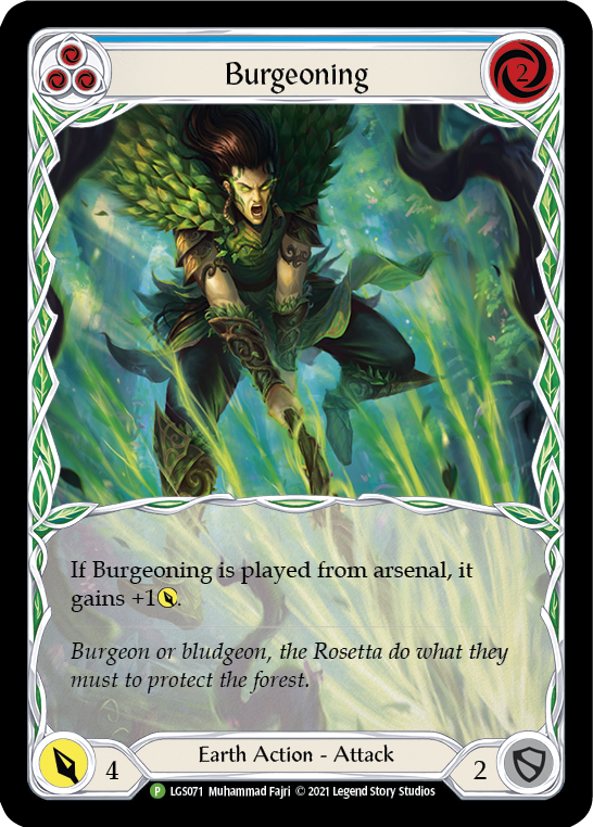 Image of Burgeoning (Blue) [LGS071] (Promo)  Rainbow Foil