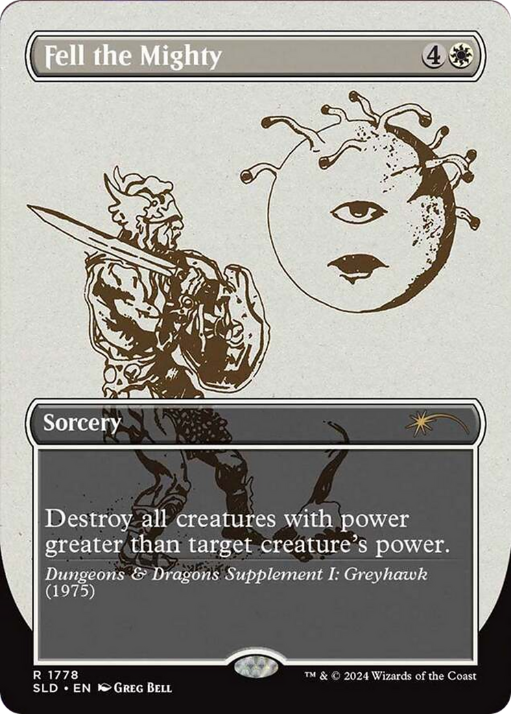 Image of Fell the Mighty (SLD-1778) - Secret Lair Drop (Borderless) Foil