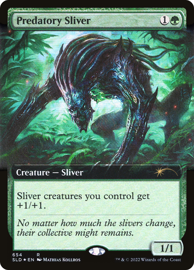 Image of Predatory Sliver (Extended Art) [Secret Lair Drop Promos]