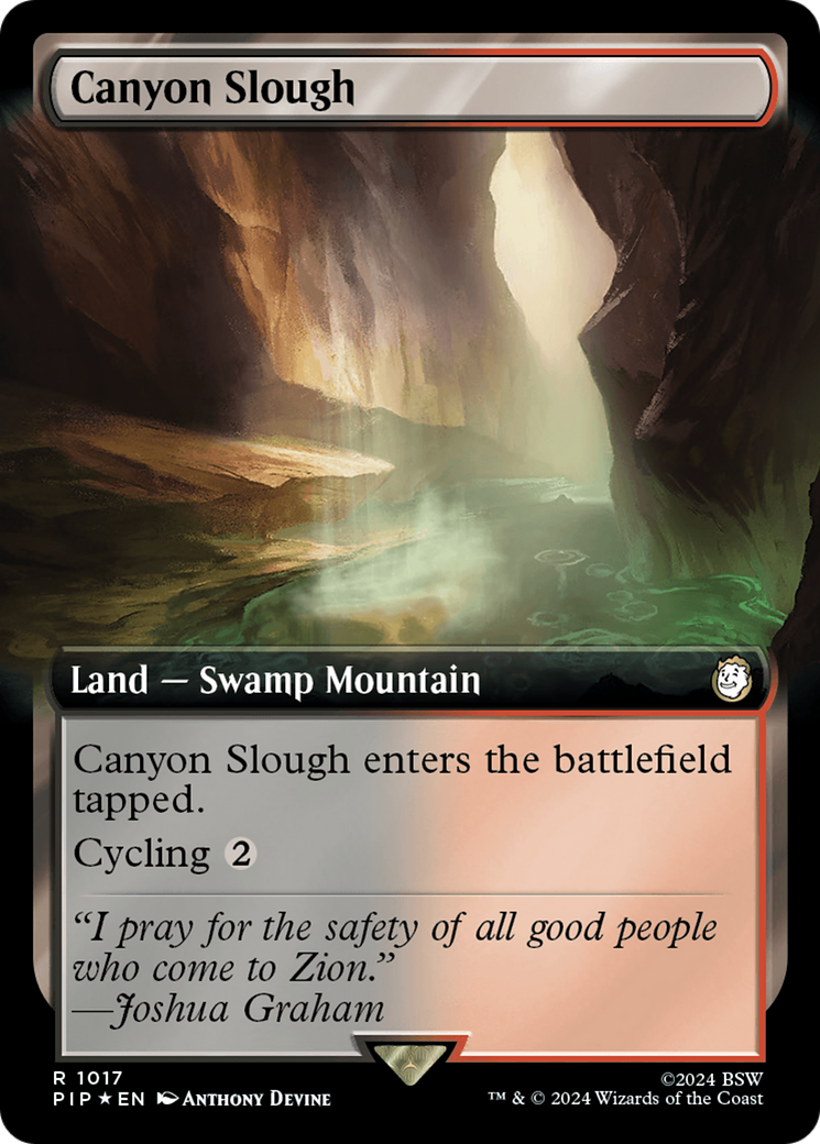 Image of Canyon Slough (Extended Art) (Surge Foil) [Fallout]