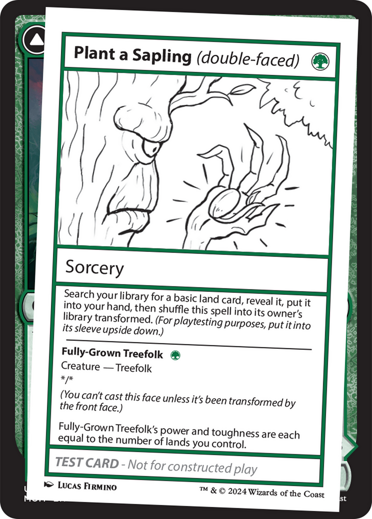 Image of Plant a Sapling (double-faced) [Mystery Booster 2 Playtest Cards]